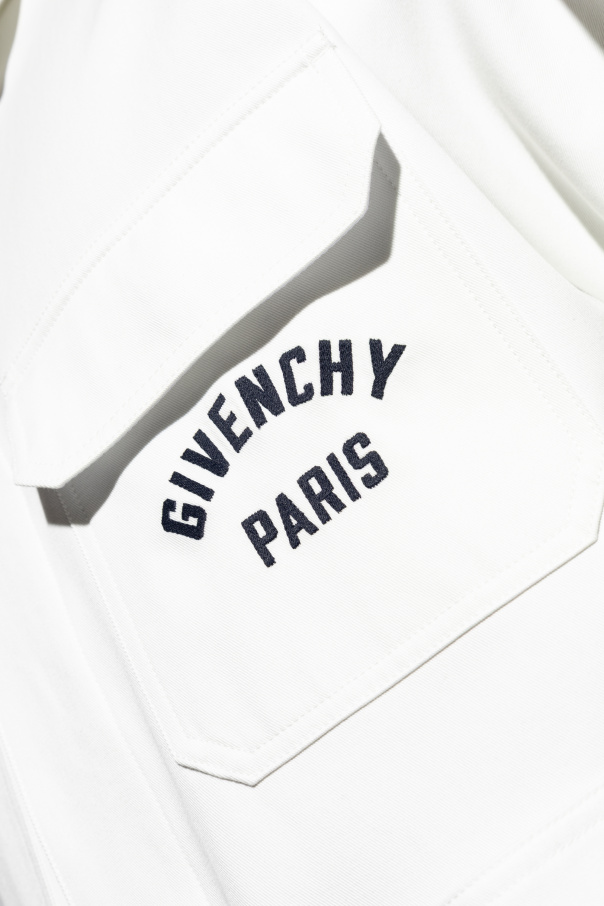 アウターその他 GIVENCHY Women Outer BW00PM4ZMR 131 WHITE Varsity Bomber Jacket White | The Webster